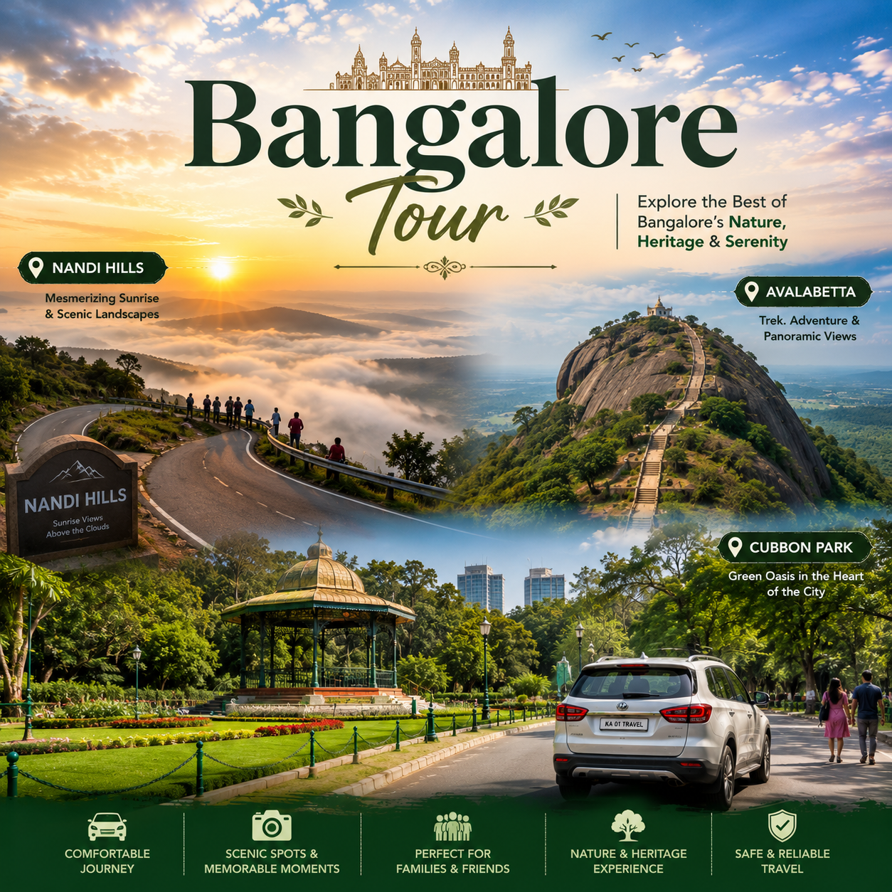 Bangalore Tour: Nandi Hills - Avalabetta - Cubbon Park