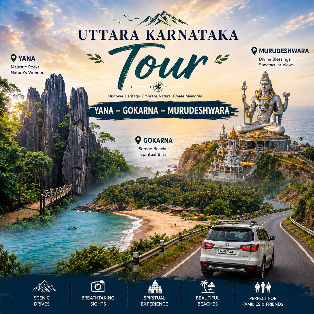 Uttara Karnataka Tour: Yana - Gokarna - Murudeshwara